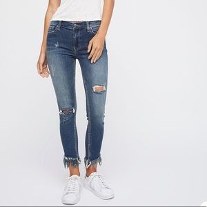 Free people Great Heights Frayed Skinny Jeans